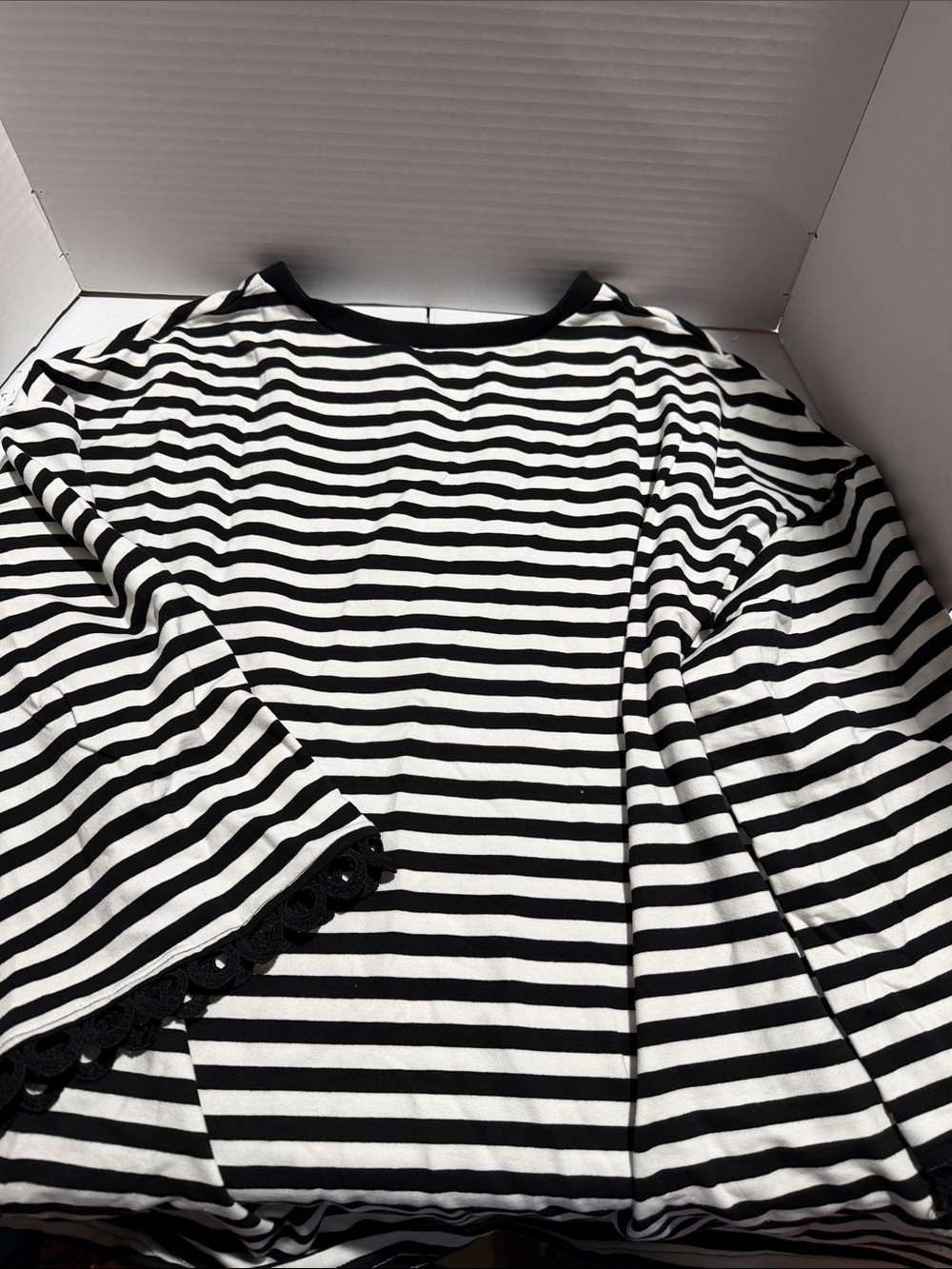 Black and White Striped Top